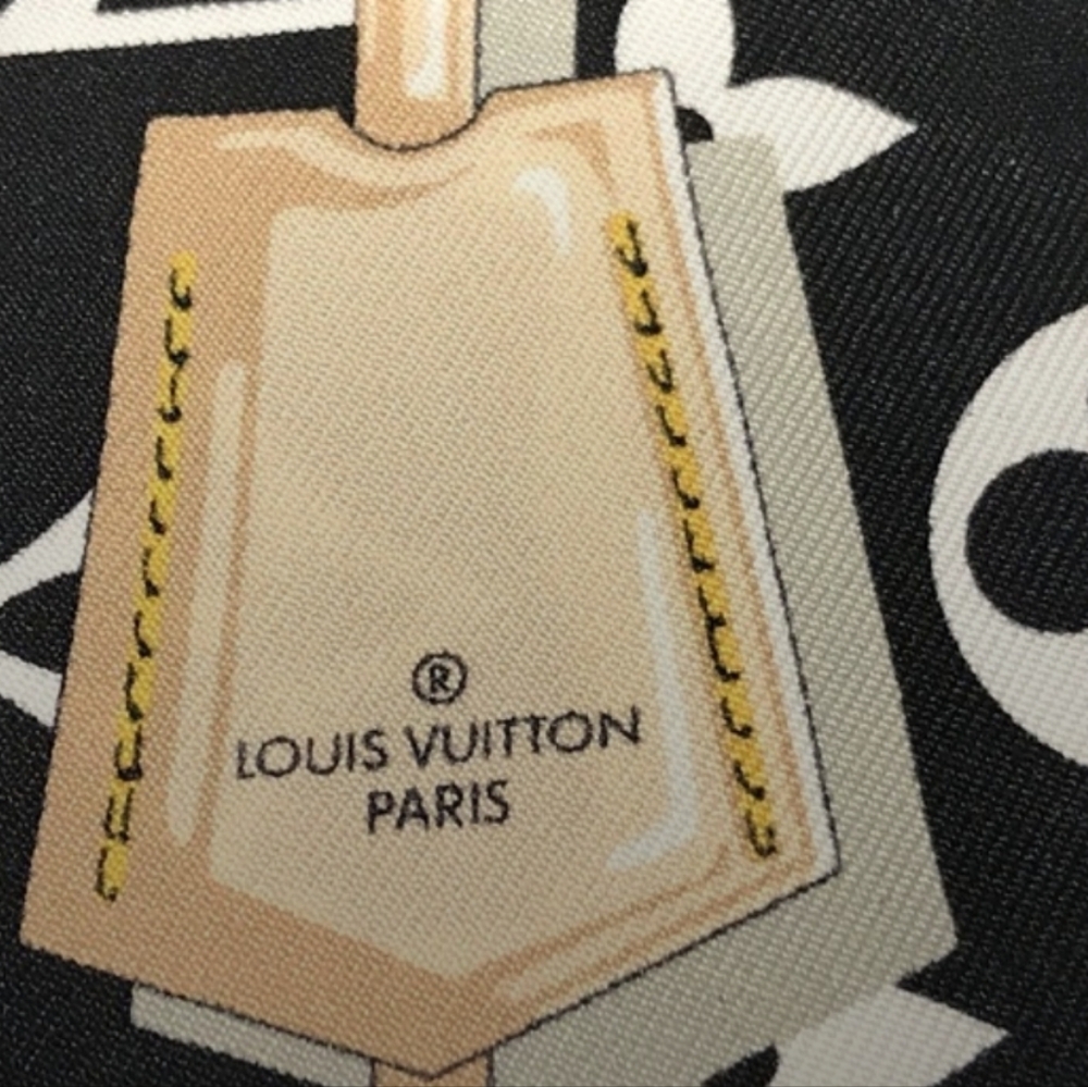 Authentic LOUIS VUITTON Silk Monogram Confidential Bandeau Scarf/Twilly - Picture 4 of 8
